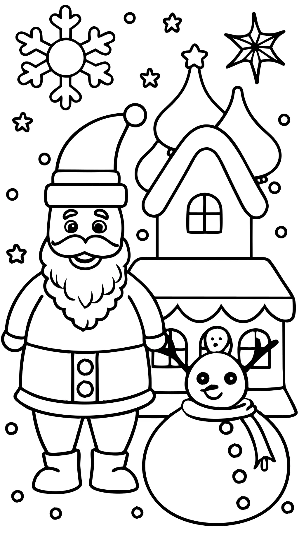 Páginas para colorear de navidad santa